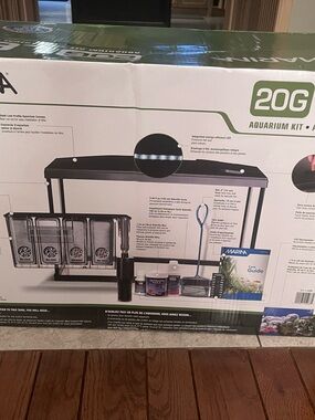 MARINA Aquarium Starter Kit - White, Green & Blue Accents